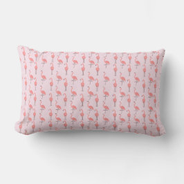 Slumpmässig Rosa Flamingo Fågel Mönster Lumbarkudde