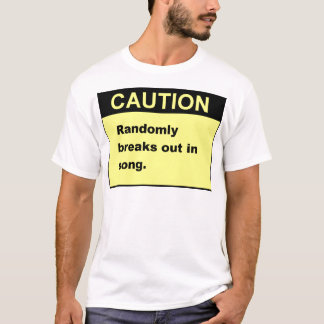Slumpmässig sång t-shirt