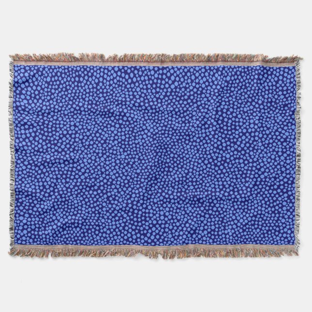 Slumpmässiga fläckar - Baby blue på djuphavets flo Filt (Framsidan)