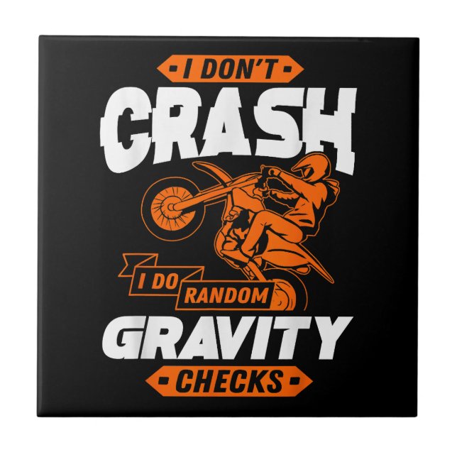 Slumpmässiga gravitationstester - Motocross & Dirt Kakelplatta (Framsidan)