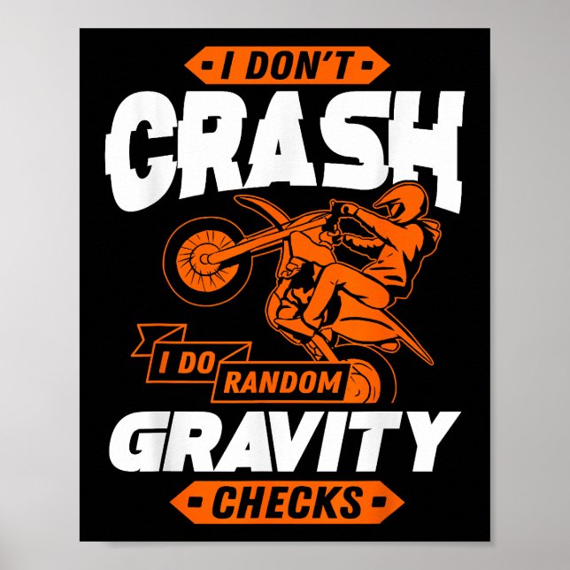 Slumpmässiga gravitationstester - Motocross & Dirt Poster (Framsidan)