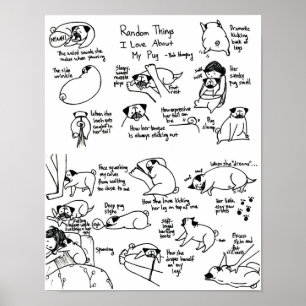 Slumpmässiga saker som jag älskar om min mops poster