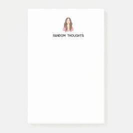 Slumpmässiga tankanmärkningar post-it block