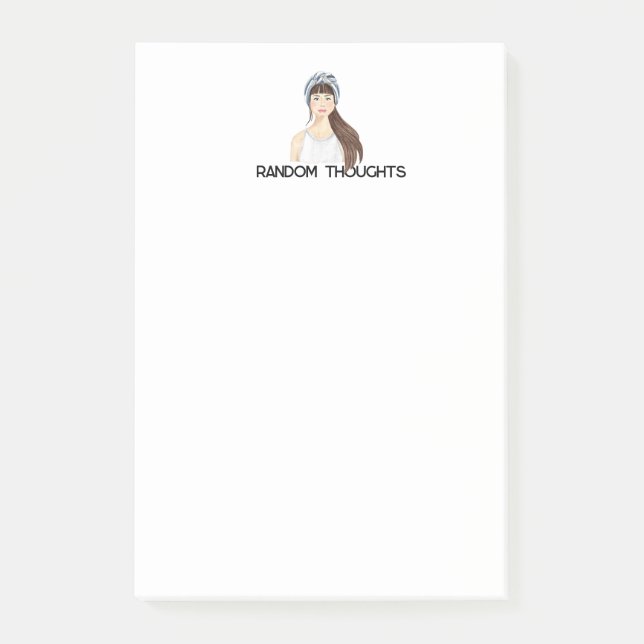 Slumpmässiga tankanmärkningar post-it block (Framsida)