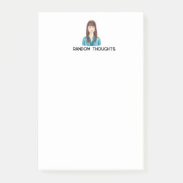 Slumpmässiga tankanmärkningar post-it block