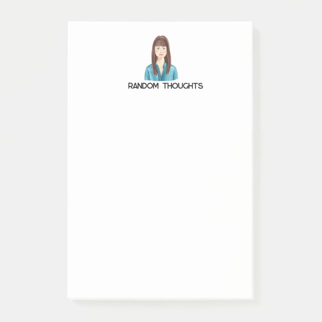 Slumpmässiga tankanmärkningar post-it block (Framsida)