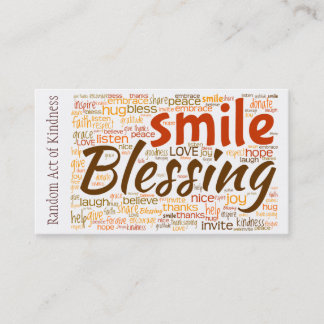 Slumpmässigt agera av vänlighetkort visitkort