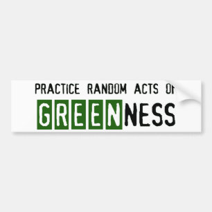 Slumpmässigt agerar av Greennessbildekal Bildekal