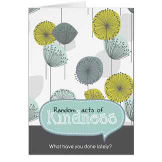 Slumpmässigt agerar av vänlighet OBS kort