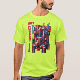 Slumpmässigt beställd färglöst figurer t shirt