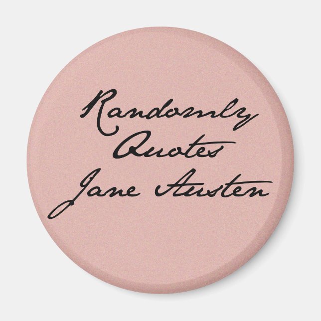 Slumpmässigt citattecken Jane Austen Magnet (Framsidan)