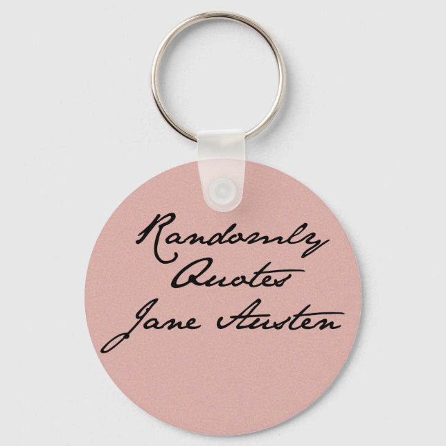 Slumpmässigt citattecken Jane Austen Nyckelring (Framsida)