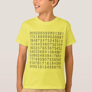 Slumpmässigt numrerar tee shirt