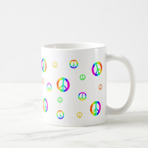 Slumpmässigt tecken av fred kaffemugg
