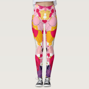"Slumpvisa Kärlekstankar" - Färgrik Abstrakt Leggings