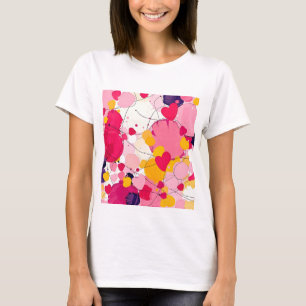 "Slumpvisa Kärlekstankar" - Färgrik Abstrakt T Shirt