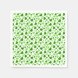 Slumpvisa storlekar och färger på hjärtan pappersservett