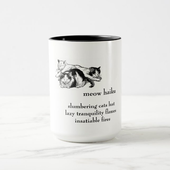 Slumrande katter: Haiku - Beverage Mugg (Center)