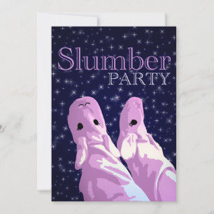slumrande nattskina i party inbjudningar