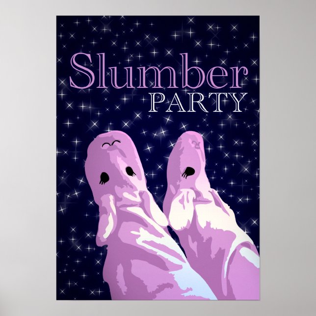 slumrande nattskina i party poster (Framsidan)