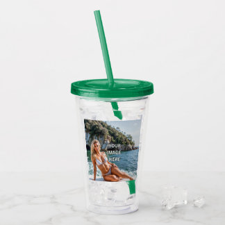 Slurk! 🥤 Anpassad akryl Tumbler med sugrörsdesign Take Away Mugg