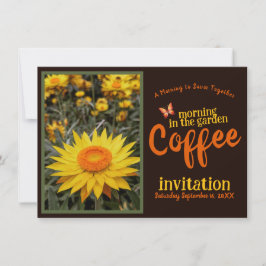 Slurk Smil och Firar Kaffemorgon i trädgården Inbjudningar