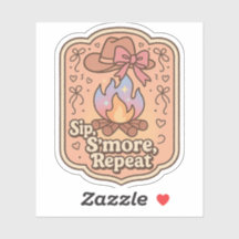 Slurk, S'more, Repeterar - Retro Campingmärke