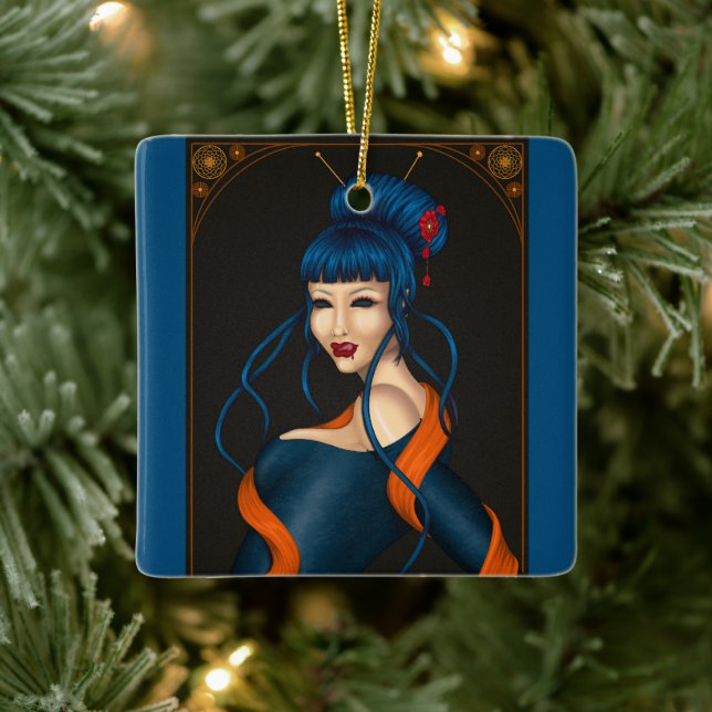 Slurp  julgransprydnad keramik (Träd)