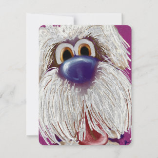 Slurpy Happy Eager Dog Oil Painted Notecard Anteckningskort