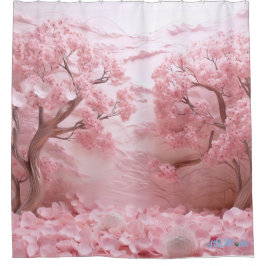Sluset soset Shower Curtain vår blommor