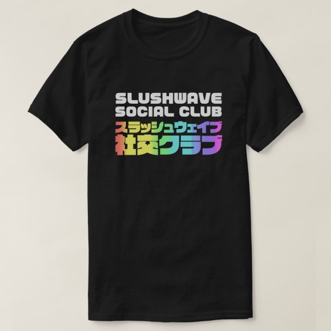Slushwave Social Klubb Square på Mörk LogoJr T Shirt (Design framsida)