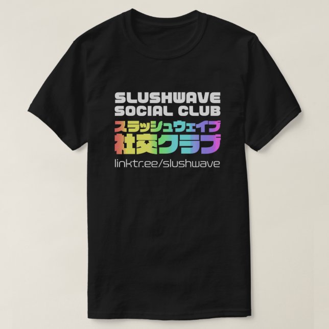 Slushwave Social Klubb Square på Mörk LogoJr T Shirt (Design framsida)
