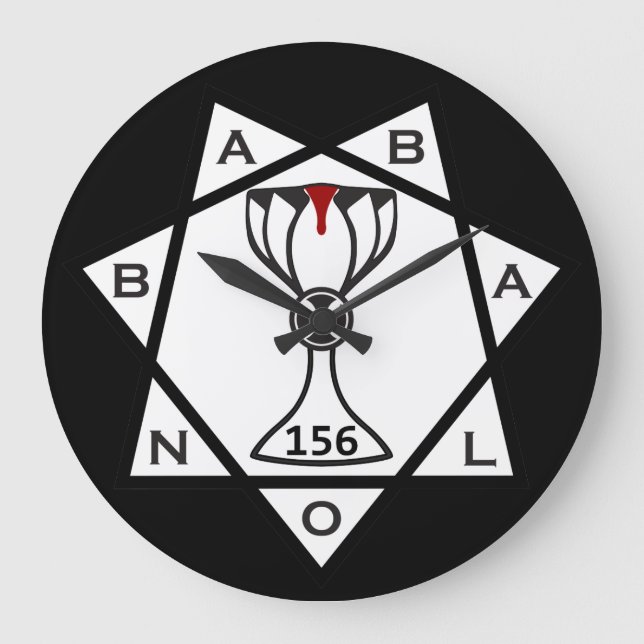 Sluss, Babalon Logotyps stjärna, svart bakgrund Stor Klocka (Framsida)