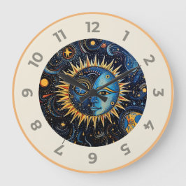 Slussar för solsystem stor klocka