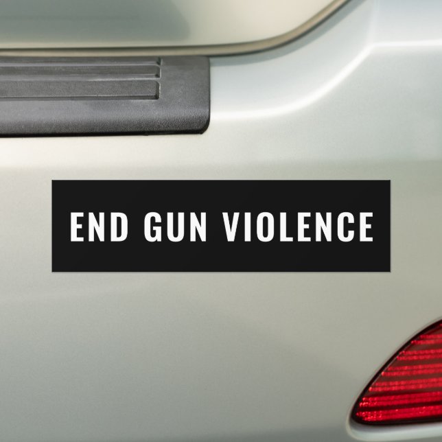 Slut Gun Violence svartvit text minimalistisk Bildekal (På Bil)