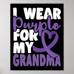 Slut Heimer Jag bär lila för min mormor demens A Poster