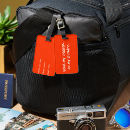 Slut mitt bagage, gör min tvätt bagagebricka