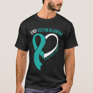 Slut offer Blaming Ribbon Hearts Awareness Gips T Shirt
