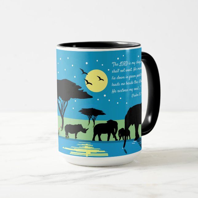 Slut på Afrika Mugg—Psalm 23 Mugg (Framsida höger)