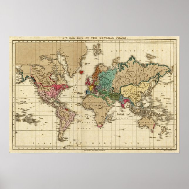 Slut på allmän fred 1828 AD Poster (Framsidan)