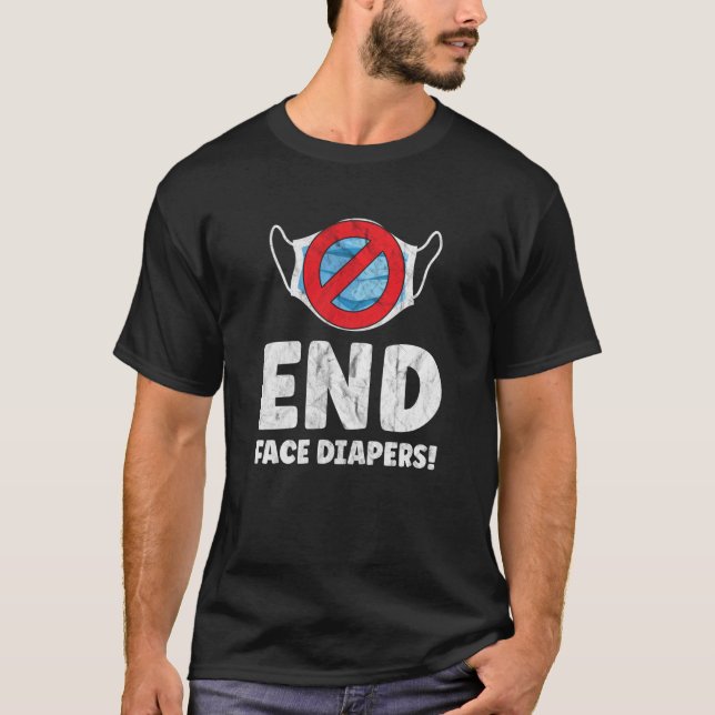 Slut på Ansikte-blöjor, underlig mask T Shirt (Framsida)