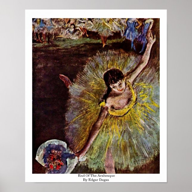 Slut på Arabesque av Edgar Degas Poster (Framsidan)
