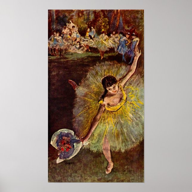 Slut på arabesque av Edgar Degas Poster (Framsidan)