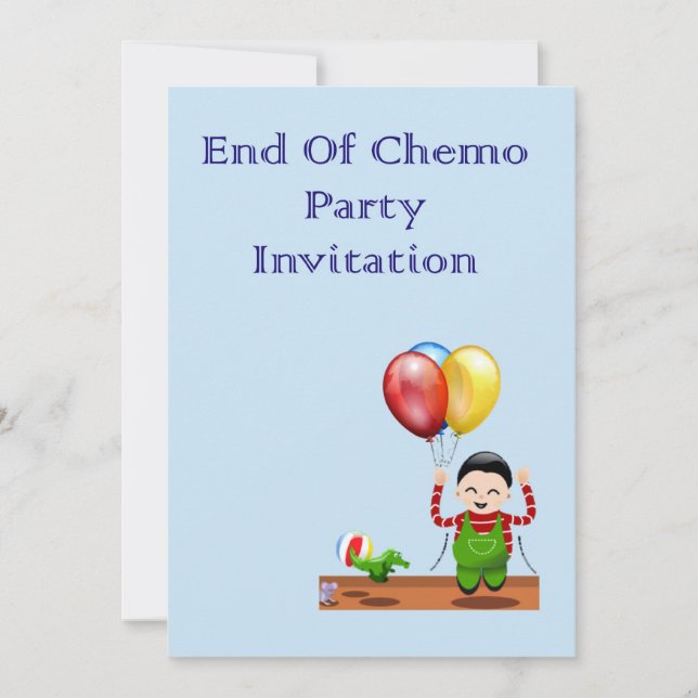Slut på Chemo-partiets inbjudan för kemopatient (Framsida)