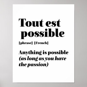Slut på citattecken för den inspirerande Fransken Poster