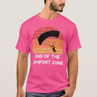 Slut på den Zona jumpen Fallskärm Skydiving T Shirt