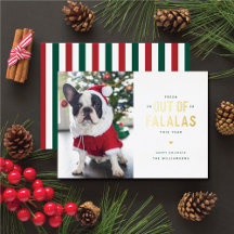 Slut på Falalas Rolig hund Foil-Helgdag Card
