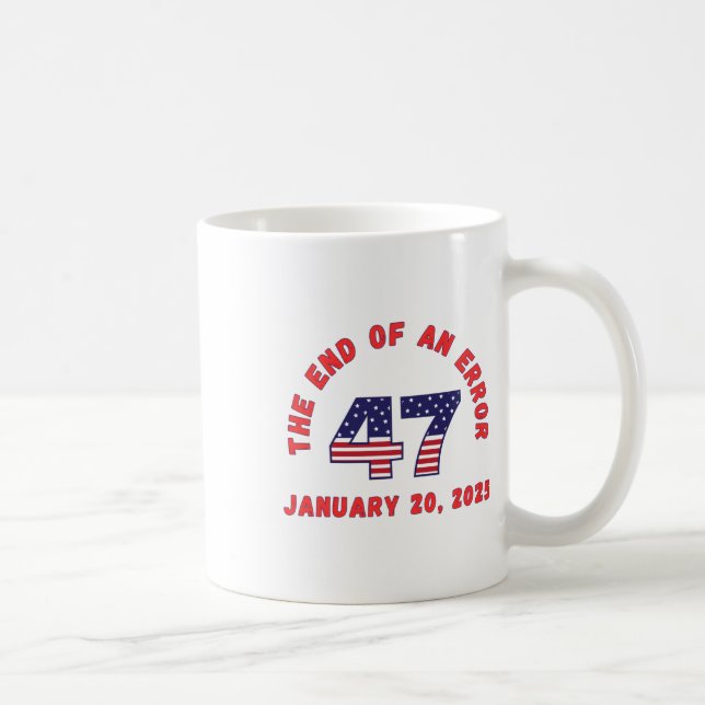 Slut på felinstallation, januari 20 2025 kaffemugg (Höger)