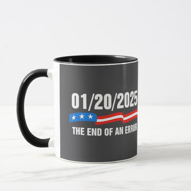 Slut på felmeddelande januari 2025 Trump-installat Mugg (Vänster)