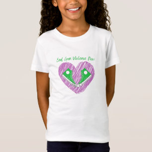 Slut på Gun Violence Grönt High Toppar Protest T-S T Shirt